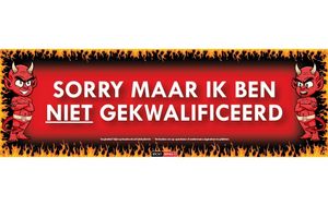 Sorry maar ik ben niet gekwalificeerd Sticky Devil sticker