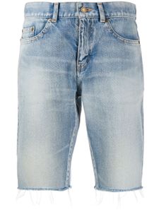 Saint Laurent short en jean à bords francs - Bleu