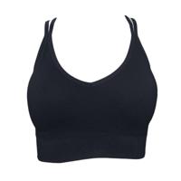 BOX OF 18 SEAMLESS SPORTS BRAS TACCHINI BLACK
