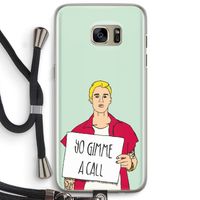 Gimme a call: Samsung Galaxy S7 Edge Transparant Hoesje met koord