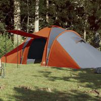 Tent 6-persoons 576x238x193 cm 185T taft grijs en oranje - thumbnail