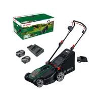 Bosch Groen Accumaaier Rotak 18V2-43 | Incl. 2 x 18 V Li-Ion accu (4,0 Ah) + AL 2x18V-88 Lader + Mulchplug - 06008B9L00