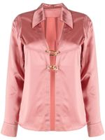 Cult Gaia chemise Yoona à fini satiné - Rose