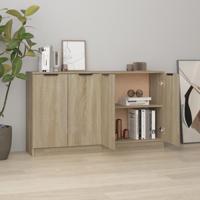 Dressoirs 2 st 60x30x70 cm bewerkt hout sonoma eikenkleurig