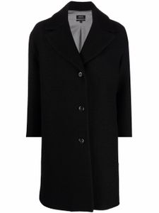 A.P.C. manteau à simple boutonnage - Noir