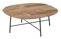 DTP Home Semi Ronde Salontafel Soho Teakhout, 90cm - Bruin - Ovaal