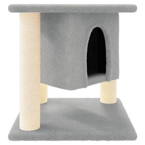 vidaXL Kattenmeubel met sisal krabpalen 37 cm lichtgrijs