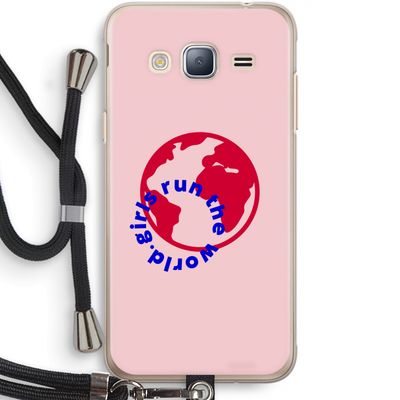 Run The World: Samsung Galaxy J3 (2016) Transparant Hoesje met koord