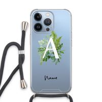 Green Brush: iPhone 13 Pro Transparant Hoesje met koord