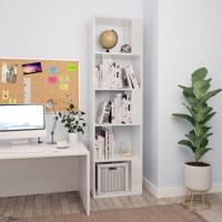 Boekenkast/kamerscherm 45x24x159 cm bewerkt hout hoogglans wit