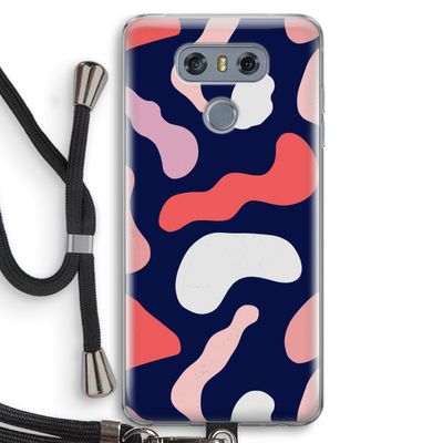 Memphis Shapes Pink: LG G6 Transparant Hoesje met koord