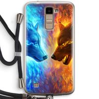 Fire & Ice: LG K10 (2016) Transparant Hoesje met koord