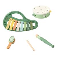 Classic World houten vintage muziekinstrumenten set, 5dlg.