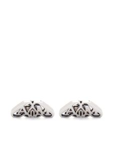 Alexander McQueen Seal logo-plaque cufflinks - Argent