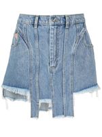 Natasha Zinko minijupe asymétrique en jean - Bleu