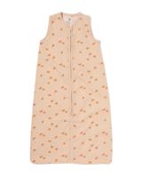 HEMA Baby Slaapzak Mouwloos Mousseline 0.5tog Vogels Beige (beige)