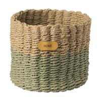 Mand Pleun - ø17x19 cm - bruin/groen Mand Pleun - ø17x19 cm - bruin/groen