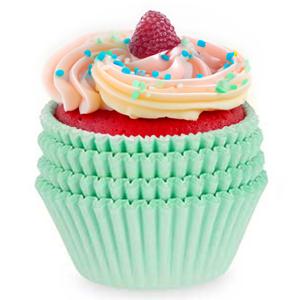 Muffin en cupcakes vormpjes - papier - groen - set 200x stuks - Dia 11 cm