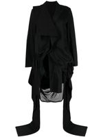 Yohji Yamamoto blazer asymétrique à revers crantés - Noir