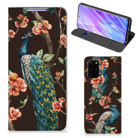 Samsung Galaxy S20 Plus Hoesje maken Pauw met Bloemen - thumbnail