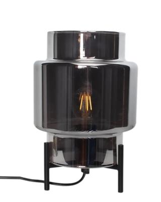 Tafellamp smokeglas E27 fitting & schakelaar By Rydens Ebbot