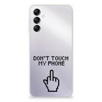 Samsung Galaxy A14 5G Silicone-hoesje Finger Don't Touch My Phone - thumbnail