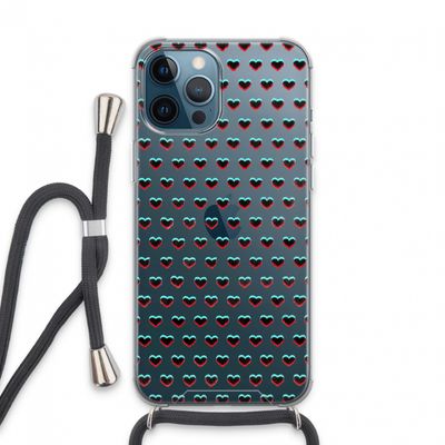 Hartjes: iPhone 13 Pro Max Transparant Hoesje met koord