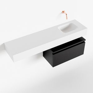 Toiletmeubel Mondiaz Andor | 120 cm | Meubelkleur Urban | Lex vrijhangend wastafel Talc Rechts | Zonder kraangat
