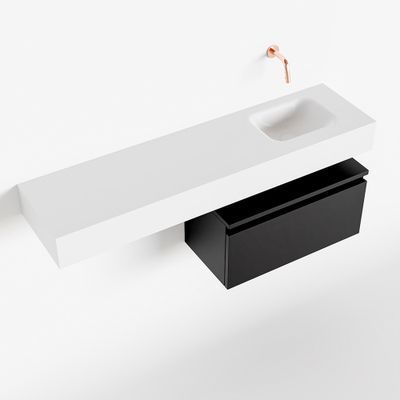 Toiletmeubel Mondiaz Andor | 120 cm | Meubelkleur Urban | Lex vrijhangend wastafel Talc Rechts | Zonder kraangat