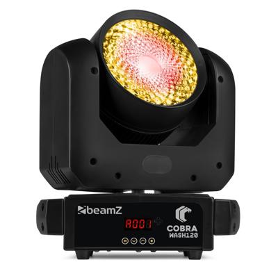 Beamz Cobra wash120 LED Movingead met led ring