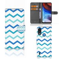 Motorola Moto E7i Power | E7 Power | Telefoon Hoesje | Zigzag Blauw