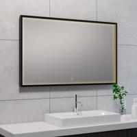 Wiesbaden Avi LED Spiegel 100x60cm - Dimbaar en Verwarmd - Mat Zwart