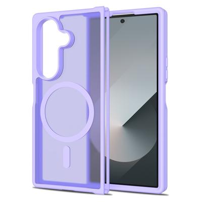 Lunso Samsung Galaxy Z Fold 7 slank backcover hoesje met MagSafe ondersteuning - Paars