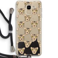 Tijger: Samsung Galaxy J6 (2018) Transparant Hoesje met koord