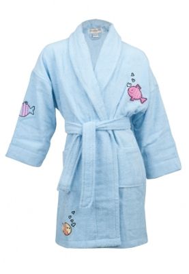 Kinder badjas Aegean Apparel / Little Bubbly Fish - L (7-8 jaar)