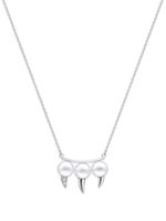 TASAKI collier Collection Line Fang en or blanc 18ct à perles - Argent