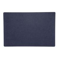 Rechthoekige placemat - vilt - donkerblauw - 30 x 45 cm - met ronde hoeken - tafeldecoratie