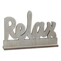 Houten Letterbord Relax 112024 Bruin 41 x 5 x 26 cm