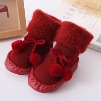 Winter baby warmer vloer sokken anti-slip baby stap sokken grootte: 14cm (rood) Winter baby warmer vloer sokken anti-slip baby stap sokken grootte: 14cm (rood)