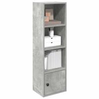 Boekenkast 31x24x102 cm bewerkt hout betongrijs