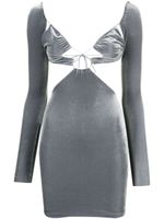 Amazuìn robe courte à effet velours - Gris