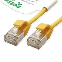 ROLINE GREEN F/UTP DataCenter Patchkabel Cat.6A (Class EA), LSOH, extra dun, geel, 0,5 m - thumbnail