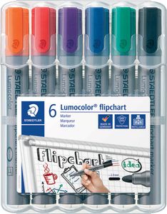 Staedtler 356 WP6 markeerstift 6 stuk(s) Zwart, Blauw, Groen, Oranje, Rood, Violet