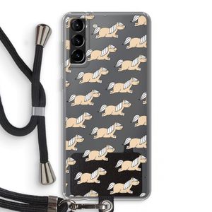 Ponys: Samsung Galaxy S21 Plus Transparant Hoesje met koord