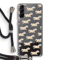 Ponys: Samsung Galaxy S21 Plus Transparant Hoesje met koord