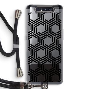 Geometrisch patroon: Samsung Galaxy A80 Transparant Hoesje met koord