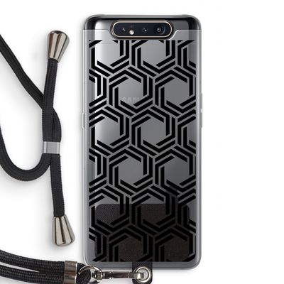Geometrisch patroon: Samsung Galaxy A80 Transparant Hoesje met koord