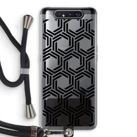 Geometrisch patroon: Samsung Galaxy A80 Transparant Hoesje met koord