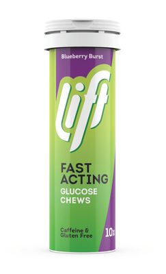 Lift Fast Acting Glucose Kauwtabletten - Bosbes