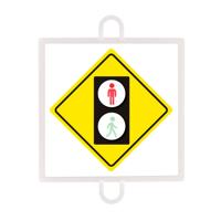 WARNING TRAFFIC SIGN PANEL NO. 5 (PEDESTRIAN RED)